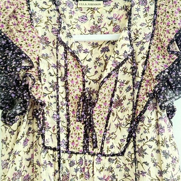 Ulla Johnson Cora Flutter Sleeve Top in Cream - Picture 5 of 5